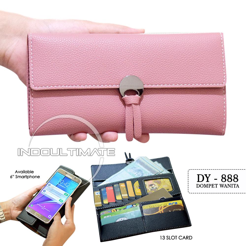 Ultimate Dompet Wanita DY-888 - Pink / Dompet Cewek / Cewe Kartu ATM Panjang Lipat Kulit Import Murah Lucu