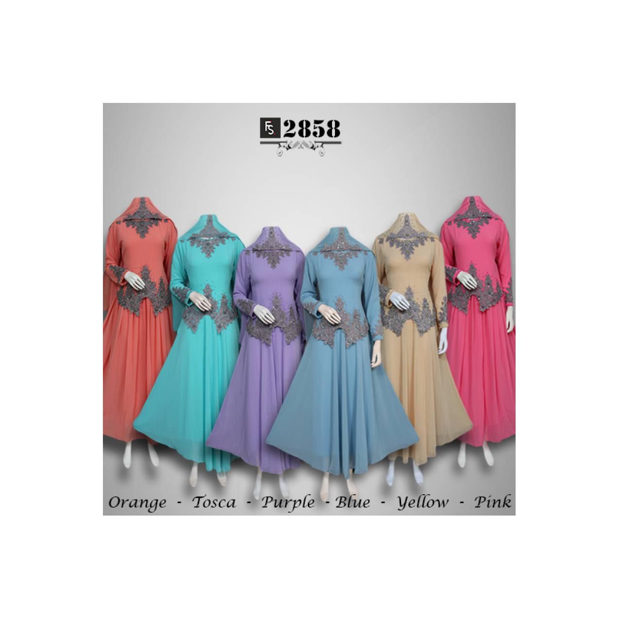 Baju Pesta Ceruty Rafaila FS2858 + Pashmina