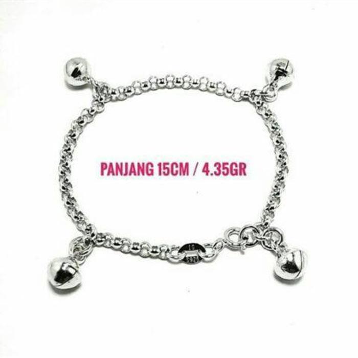PERHIASAN GELANG TANGAN / KAKI ANAK BAYI BALITA PERAK 925 LAPIS EMAS
