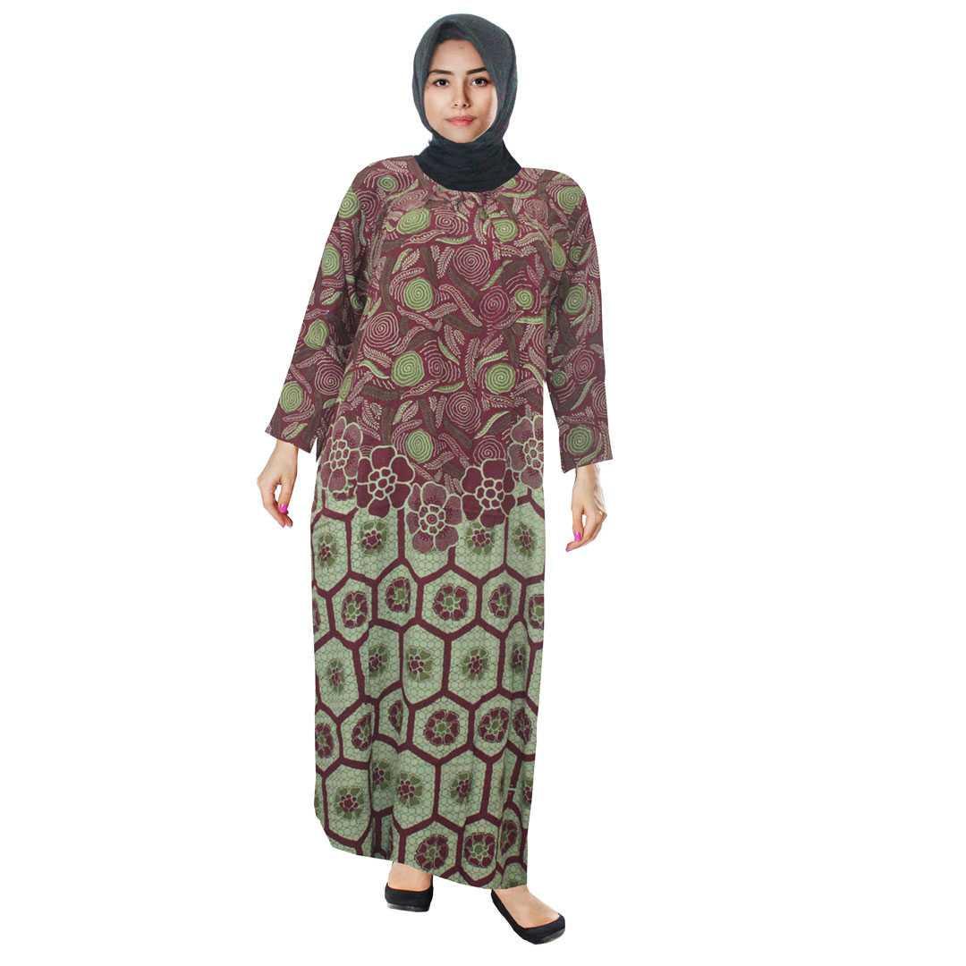 Longdres Batik / Daster Lengan Panjang Batik / Baju Tidur (LPT001-33) Keren Terbaru Murah