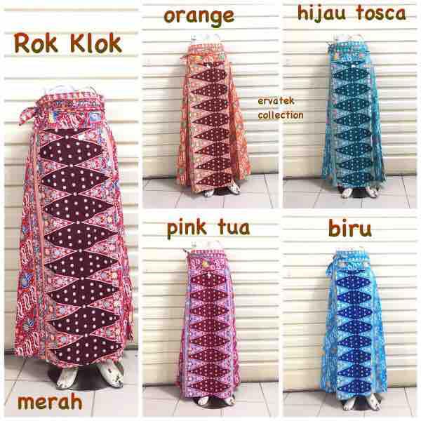 Rok Klok Tumpal RK05 Motif Pucuk Rebung Betawi Jakarta / Rok Payung Batik Bawahan Kebaya