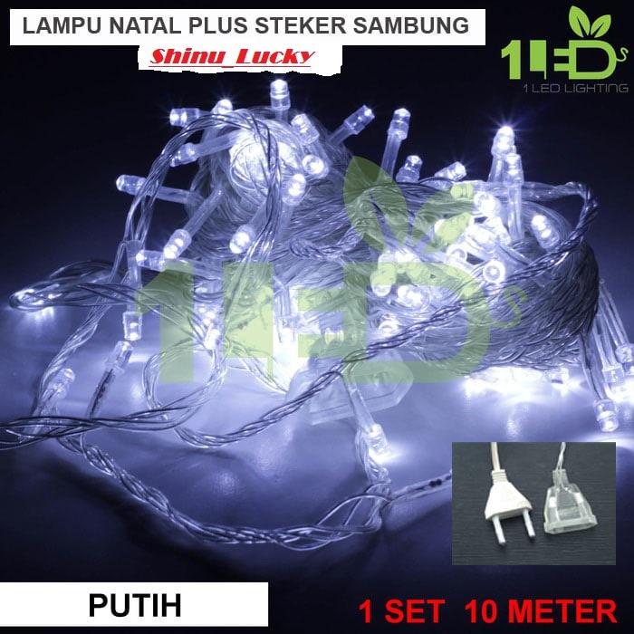 Lampu Tumblr Light Murah 10 METER / Lampu Hias ELT N-1031 Shinu_Lucky Dekorasi Dan Hias Tumblr Natal Twinkle Light White 10 Meter FULL + Ada Colokan Sambungan