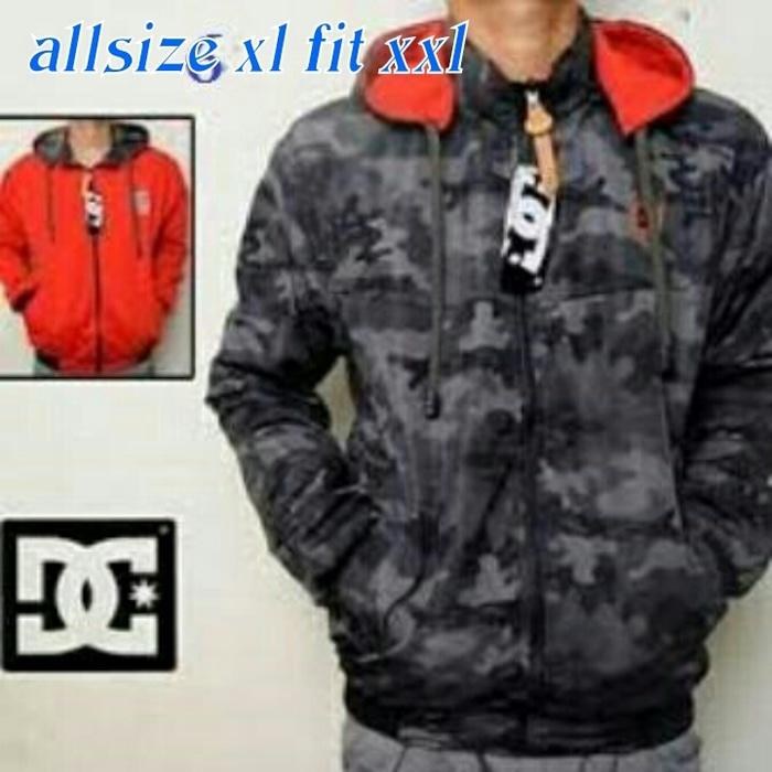 Hot Item!! Jaket Bolak Balik Loreng Abu Jumbo - ready stock