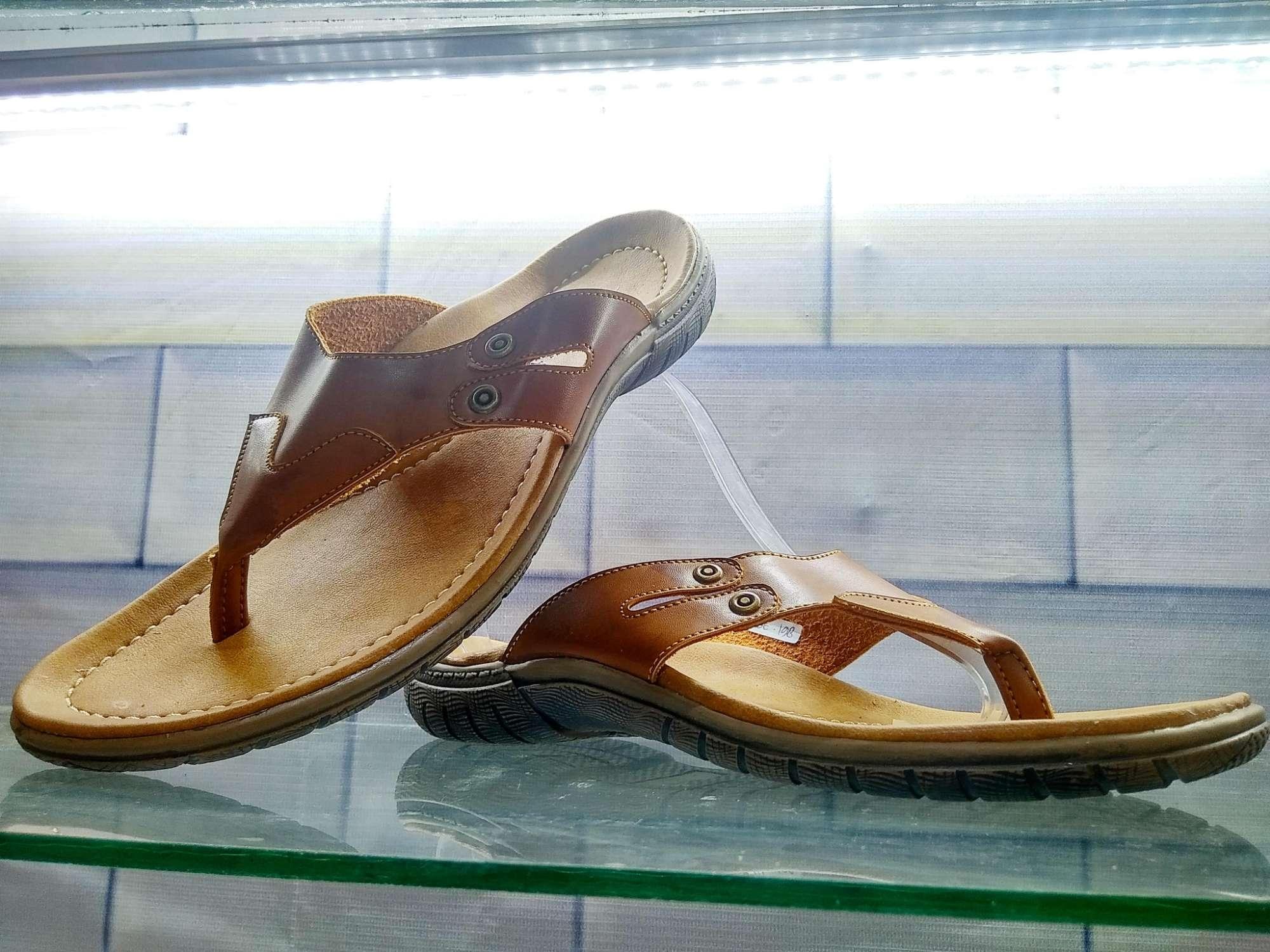 Ti Boerit Sandal Pria Jepit Flat Anti Slip Kulit Import Asli Tasikmalaya