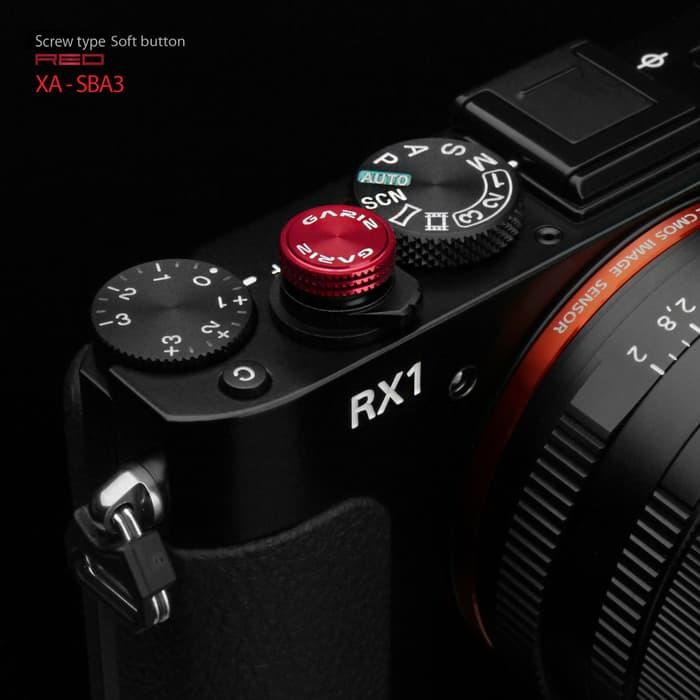 Ready!!! Gariz Soft Button For Fujifilm, Nikon, Leica Xa-Sba3 Red Screw Type - ready stock