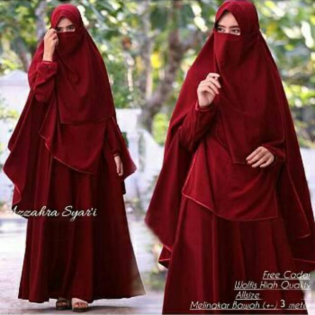 (TERBARU) Gamis cadar azzahra (hitam)