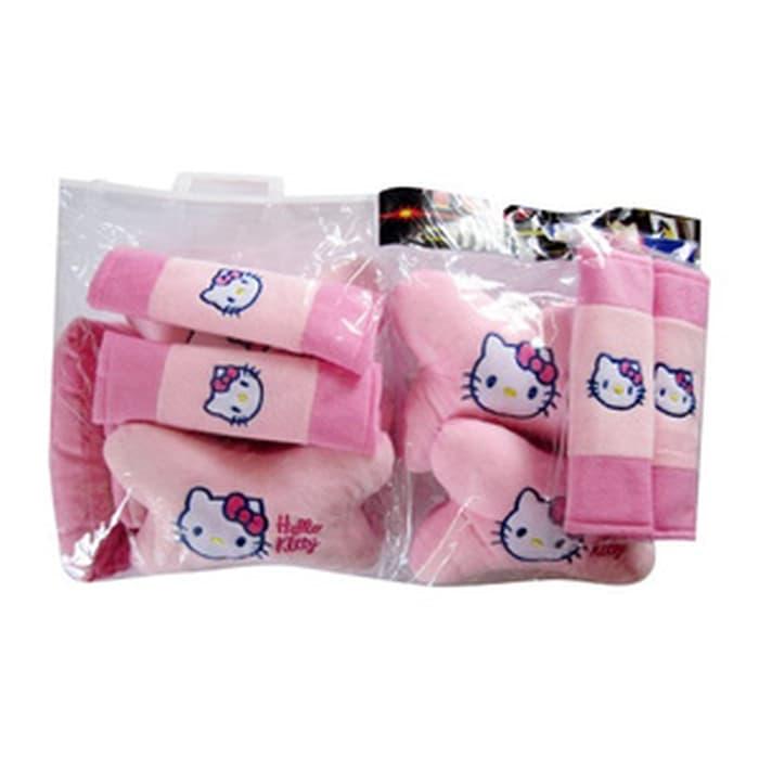 Bantal Mobil Car Set Aksesoris Mobil Hello Kitty 3in1 - Paket Lengkap