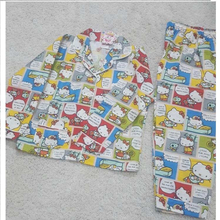 Baju Tidur Anak Berbahan COTTON (HELLO KITTY) - 4-7 Tahun