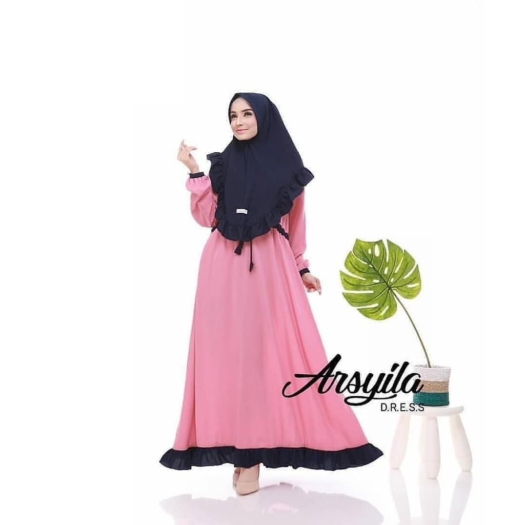 Atasan baju muslim Arsyila | model terbaru grosir gamis baju muslim termurah bandung | Grosir Hijab ABDG
