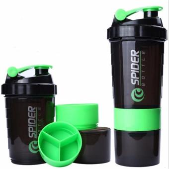 Bandingkan Toko Botol Minum Shaker Krakter SPIDER 600ml - Hijau sale - Hanya Rp26.055