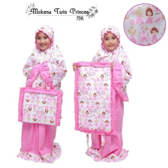 Perlengkapan Ibadah Mukena Anak Sajadah Twin Princes Bel