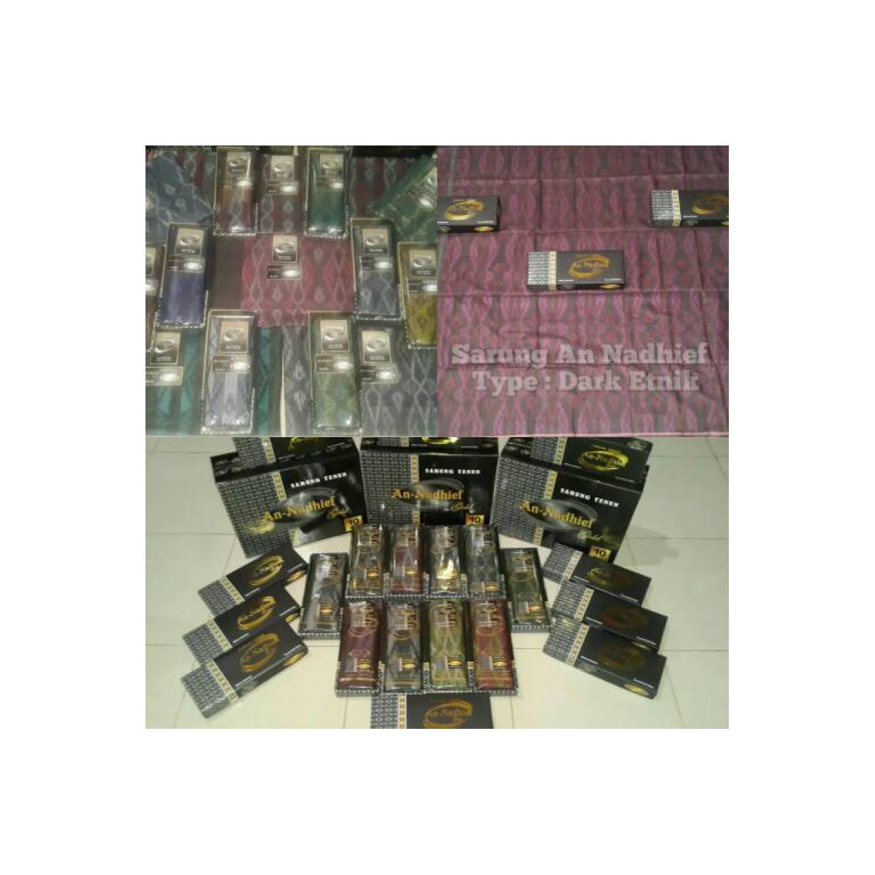 Sarung Merk An Nadhief Motif Dark Etnik isi 1 Kodi (20ptg)