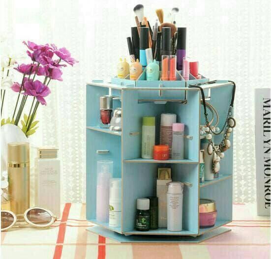 Rak Putar Minimalis Cantik Sky Color