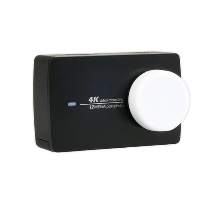 Ready!!! Silicone Lens Cap Cover For Xiaomi Yi 2 4K Xiaomi Yi Lite - White - ready stock