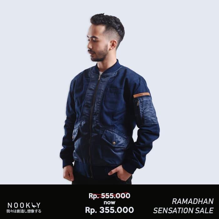 Diskon 10%!! JAKET BOMBER/ JAKET VESPA/ JAKET SCOOTER/ JAKET PARASUT/ JAKET DISTRO - NAVY, S - ready stock