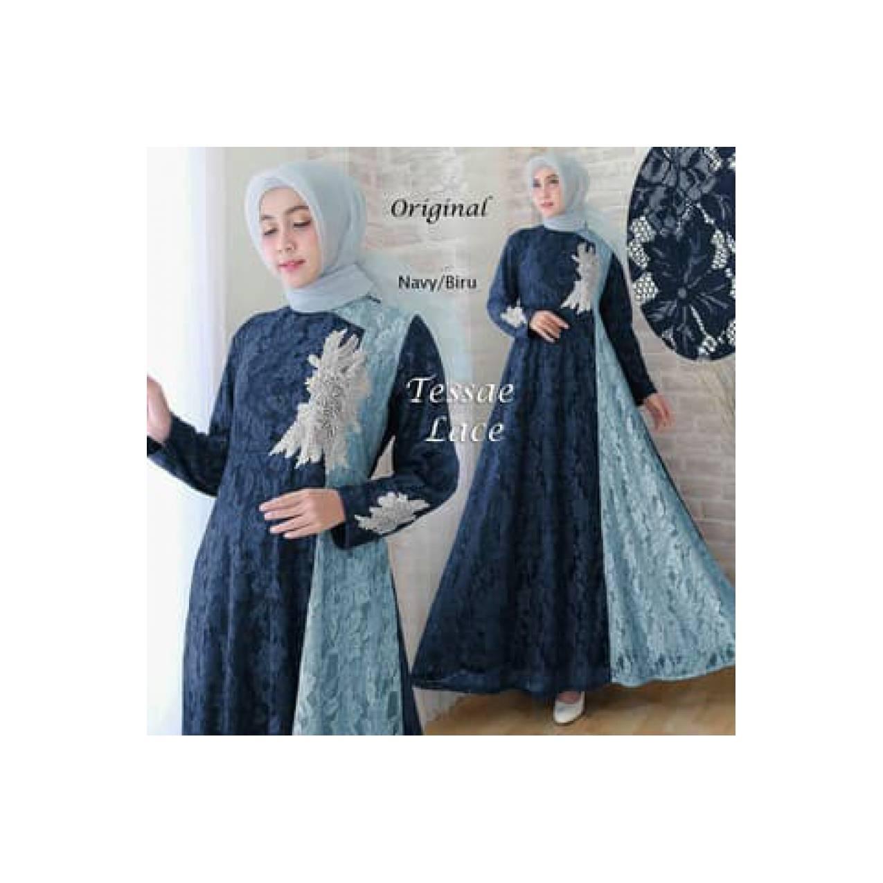barang laris manis W31 BAJU GAMIS PESTA LEBARAN FULL BROKAT BRUKAT TAS
