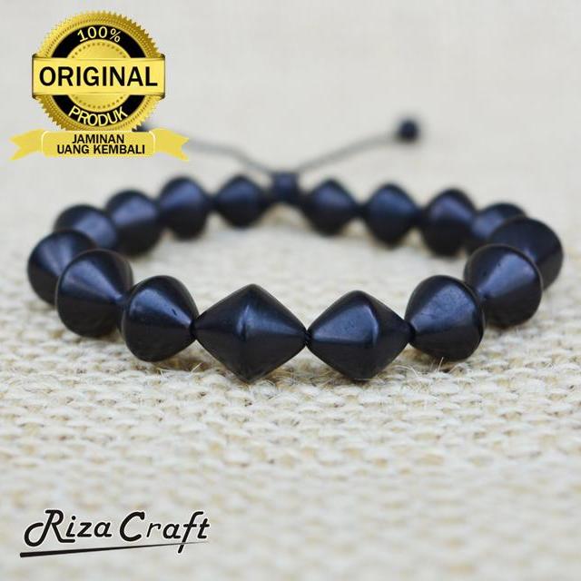 Gelang Kayu Kokka Kaukah Arab Mesir Turki Hitam Asli model Wajik Unik Langka Bersertifikat