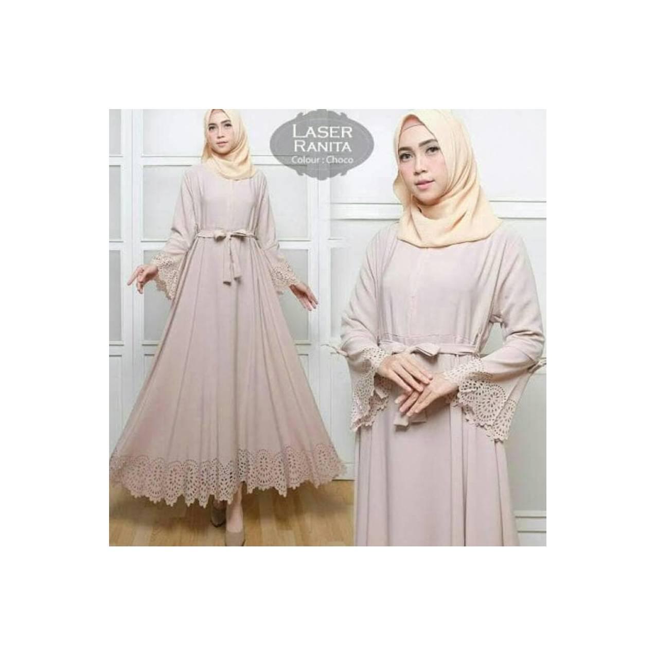 BAJU MUSLIM WANITA MERK BAJU BUSANA MUSLIM GAMIS RANITA COSIBO BW