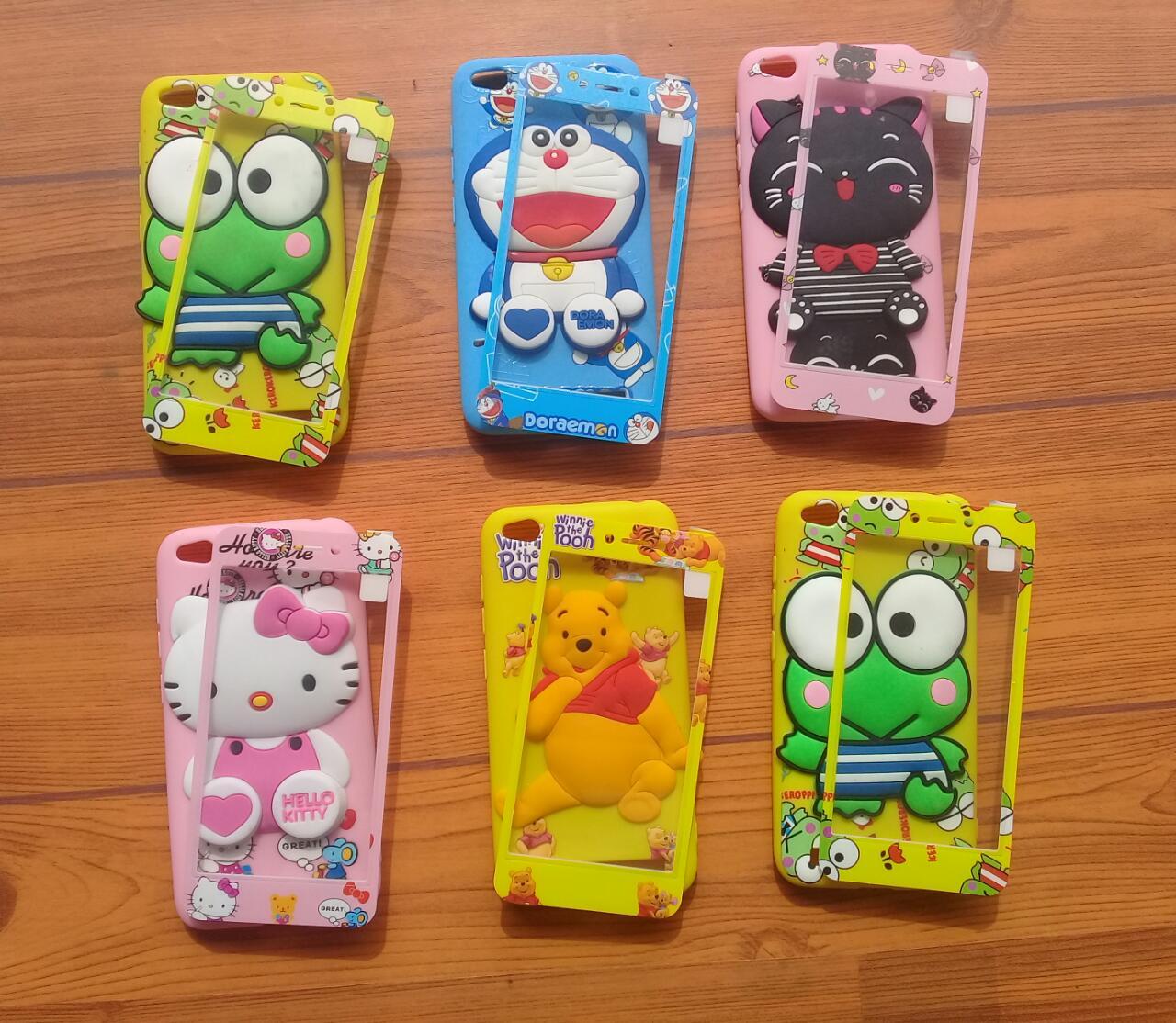 VIVO Y83 (2018) Softcase Karakter 7Dimensi BONEKA TIMBUL Free Tempered Glass Motif Senada Case (RANDOM) -- A J S