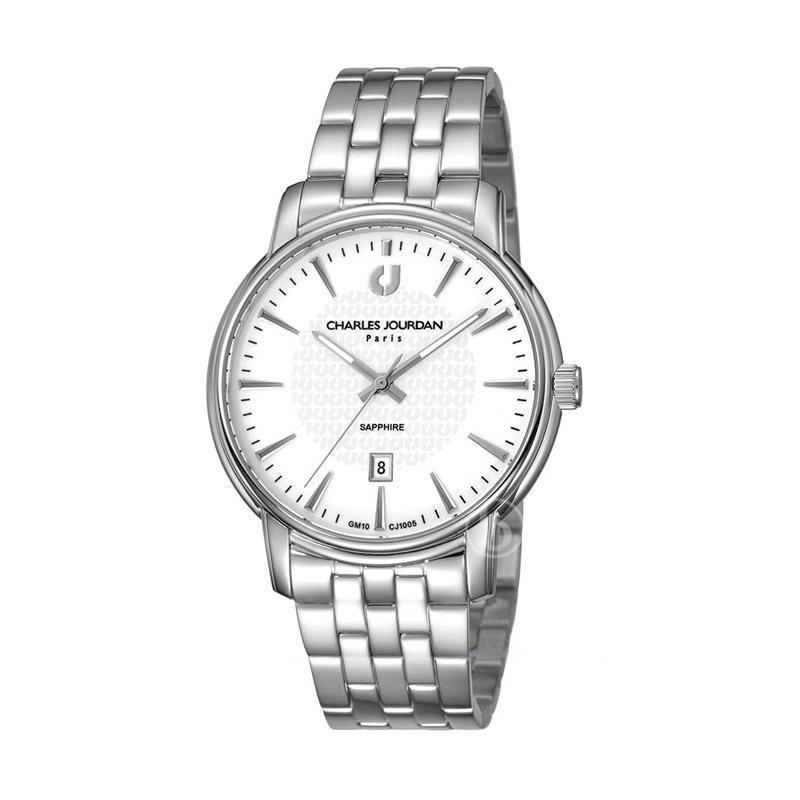 Charles Jourdan Jam Tangan Pria Charles Jourdan CJ1005-1312 Sapphire Silver Stainless Steel