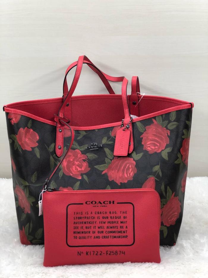 ASLI!!! COACH REVERSIBLE TOTE BISA BOLAK BALIK - 6PuyOc