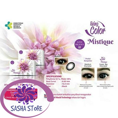 SS Mistique Softlens Living Color + FREE Lenscase - Warna Black