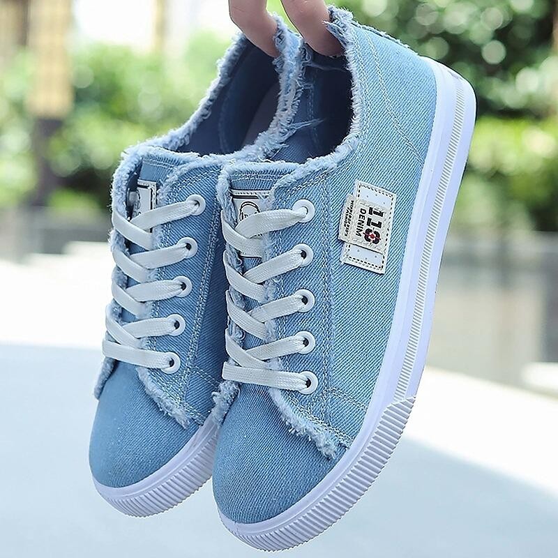 HELLO-SEPATU WANITA SNEAKER DENIM