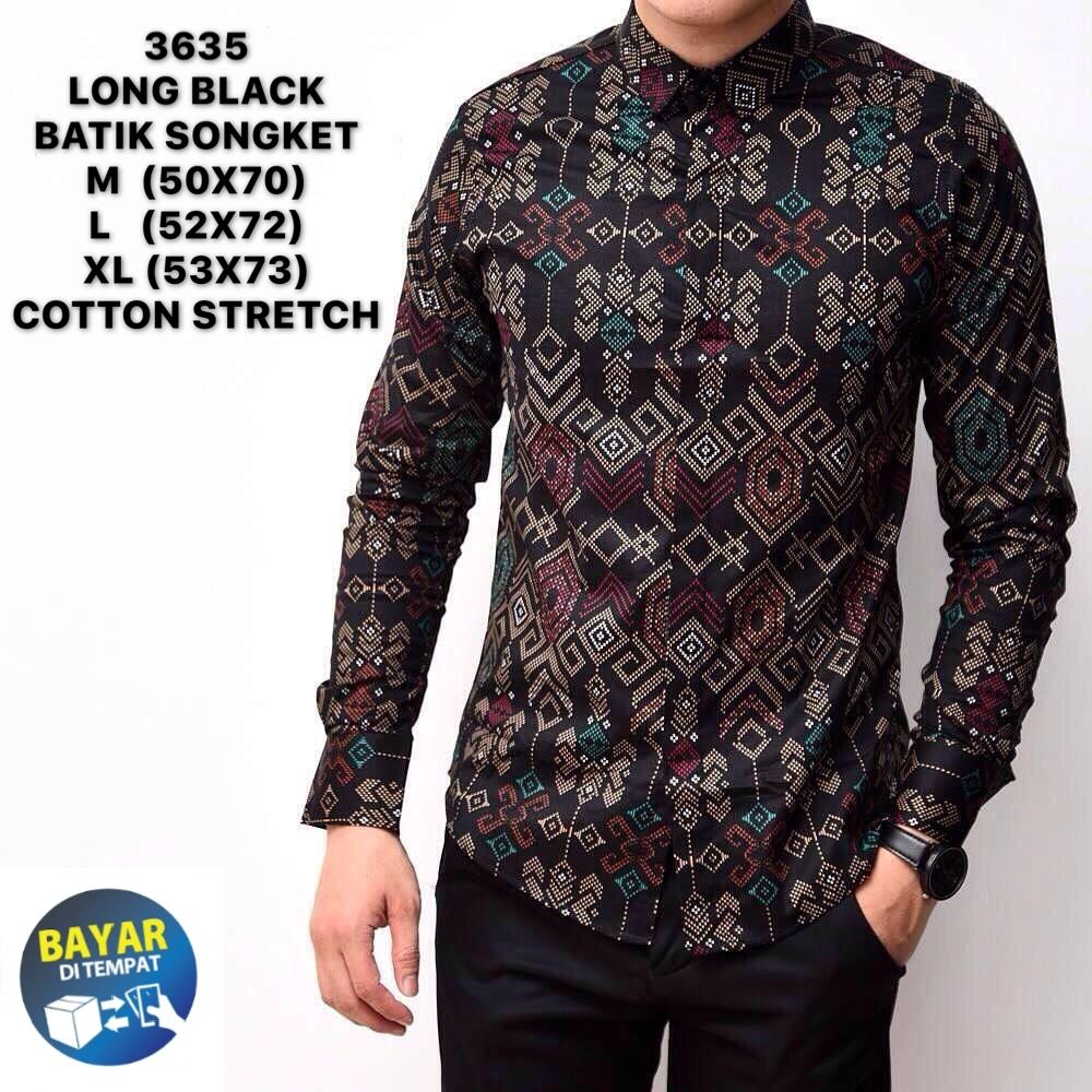 Kemeja batik songket pria murah/kemeja pria batik songket distro premium/batik pria aongket atasan formal