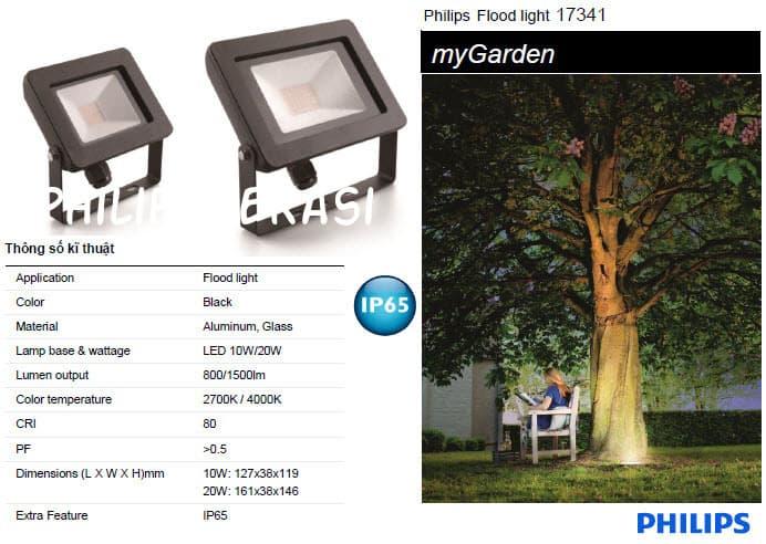 Hemat 10%!! Lampu Sorot Led Floodlight Philips 10 Watt 17341 2700K - ready stock