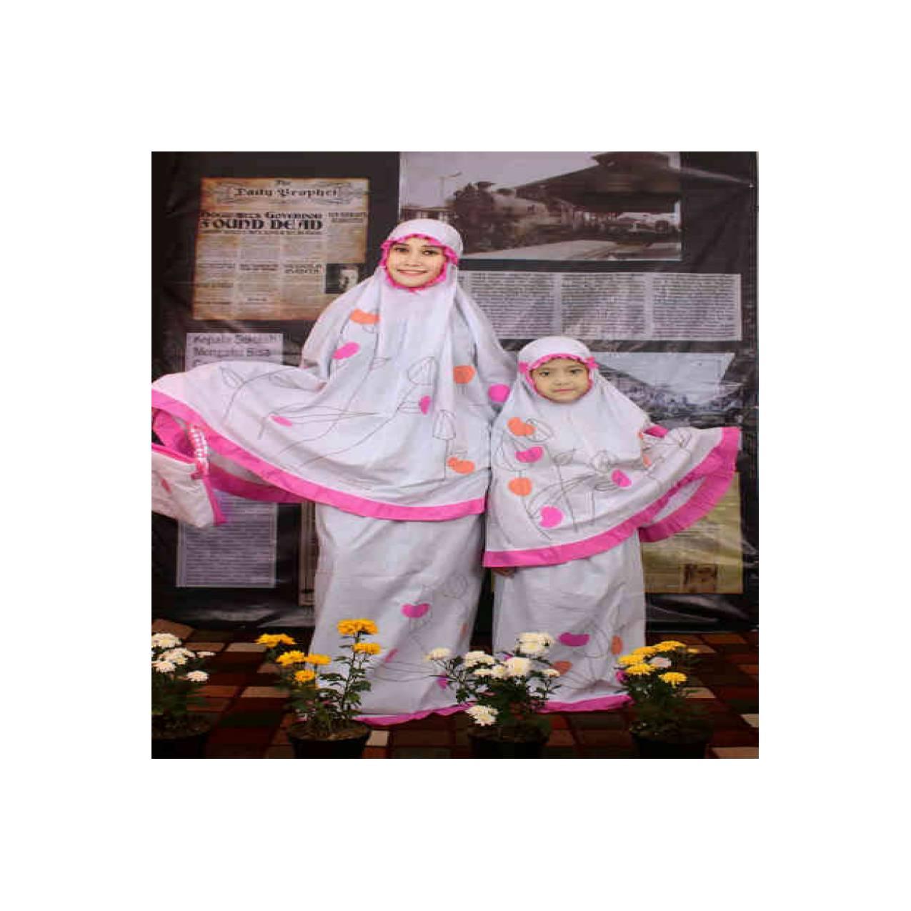 Mukena kembaran ibu dan anak 2pcs LL dan XL - mukena Grosir