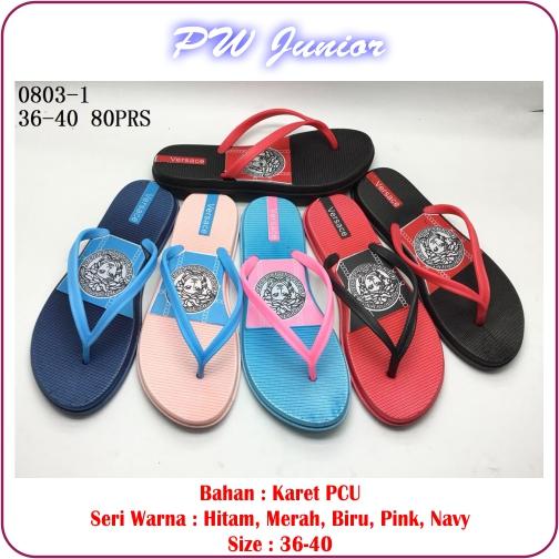 SENDAL JAPIT FLAT KARET GIANNI VERSACE 0803 -1B 36-40
