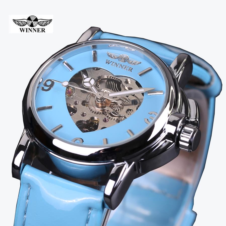 Winner Olahraga Desain Bezel Emas Menonton Womens Jam Tangan Atas Merek Mewah Jam Wanita Otomatis Indah Menonton Montre Femmehes Top Merek Mewah Jam Wanita Otomatis Indah Menonton