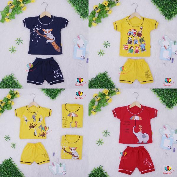 Promo Celana Pendek Setelan Bayi Satria Uk. 3 - 12 Month- Grosir 26 Ribu Min 3 Pc- Premium Quality