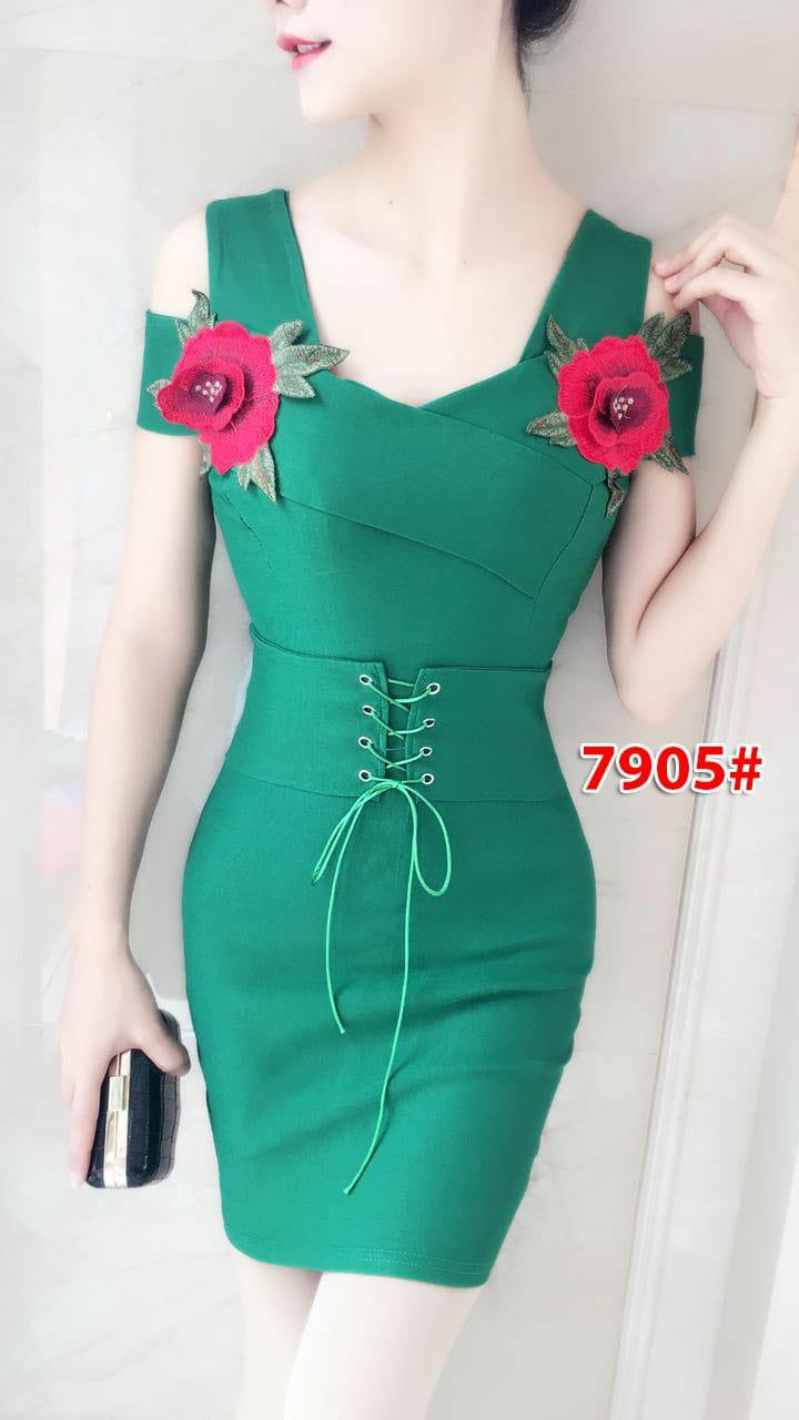 7905# dress fashion / dress span import / gaun pesta 