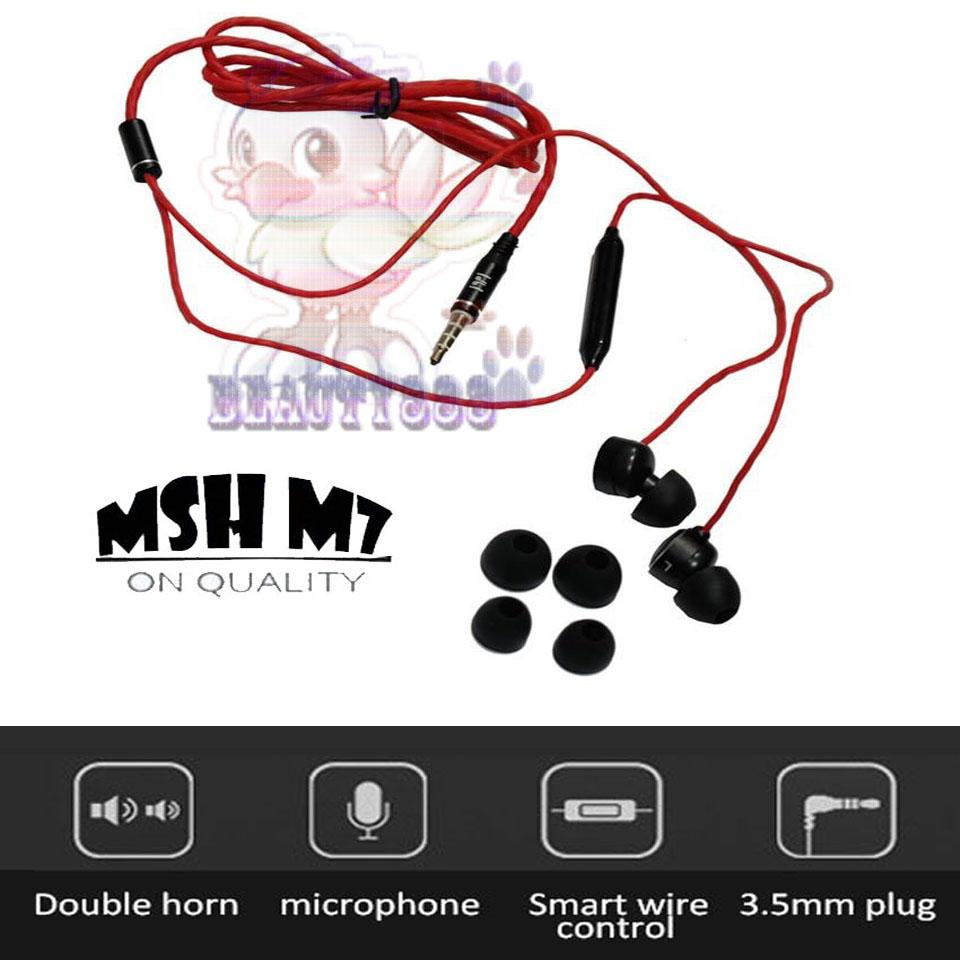 MSH M7 Universal 2 fungsi Earphone Headset untuk Android Handsfree general untuk oppo / earphone for lenovo / earphone for samsung / earphone untuk xiaomi / earphone untuk asus / Headset Untuk pc Laptop Atau Komputer