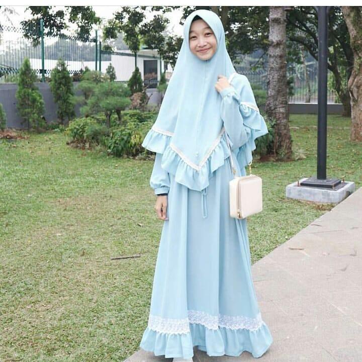 Baju Muslim Original Gamis Nayla Syari Dress BubleCrepe Muslim Panjang Dress Casual Wanita Pakaian Hijab Modern Baju Gamis Modis Trendy Gaun Terbaru