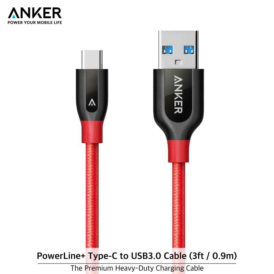 Anker PowerLine+ Usb Type C to Usb3.0 3ft/ 0.9m Braided Nylon Cable