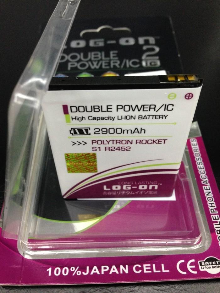 Baterai Battery Batre Polytron Rocket S1/R2452/PL-6Q5A/Original/Log on/Double power