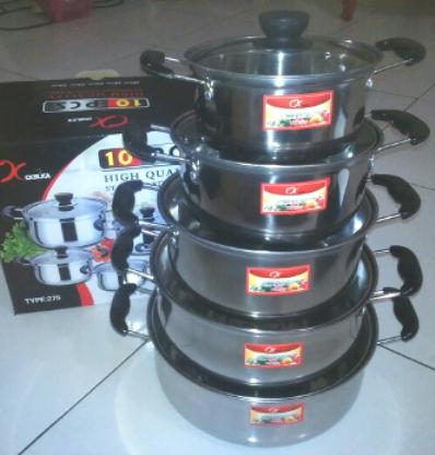 Panci Set Isi 5 Panci Tutup Kaca Oksuka Dinemate MURAH BERKUALITAS