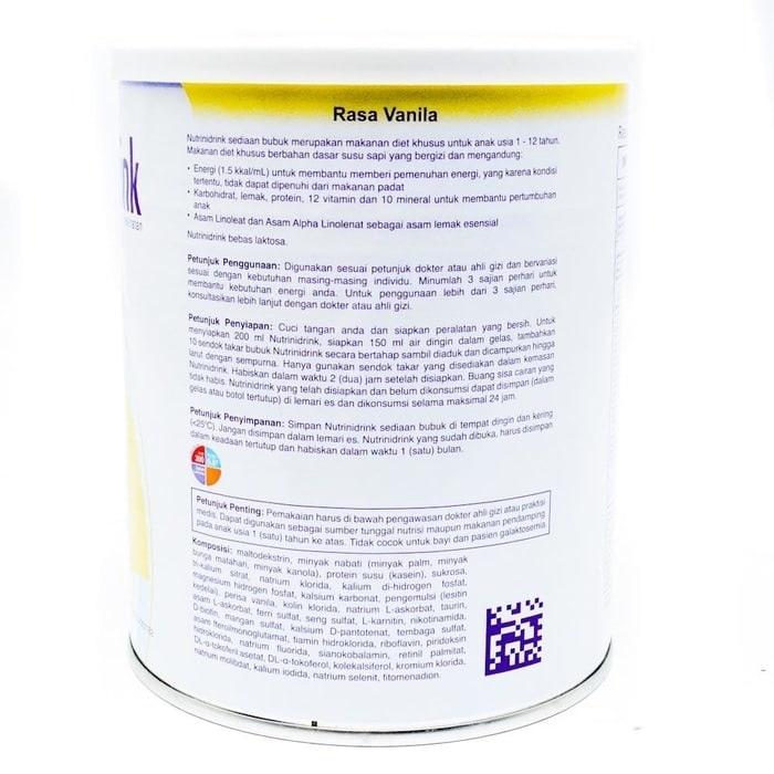NUTRICIA Nutrinidrink Susu Vanilla Tin - 400gr