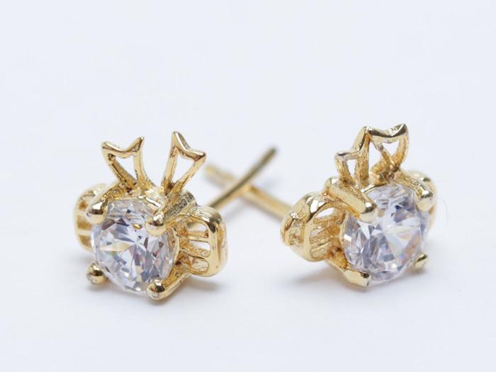 Anting Perak EMAS PUTIH ASLI KOREA - EAR 053 (Garansi 6 Bulan)