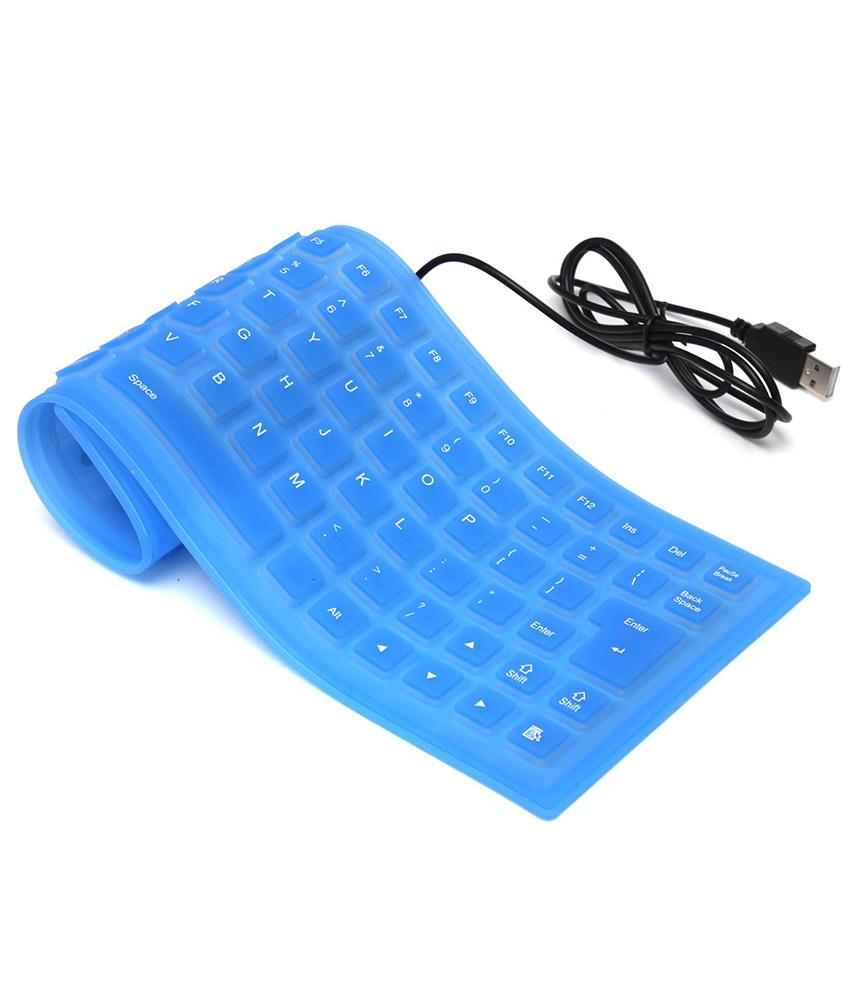 FLEXIBLE KEYBOARD LIPAT ANTI AIR - BISA DI GULUNG - BAHAN BERKUALITAS