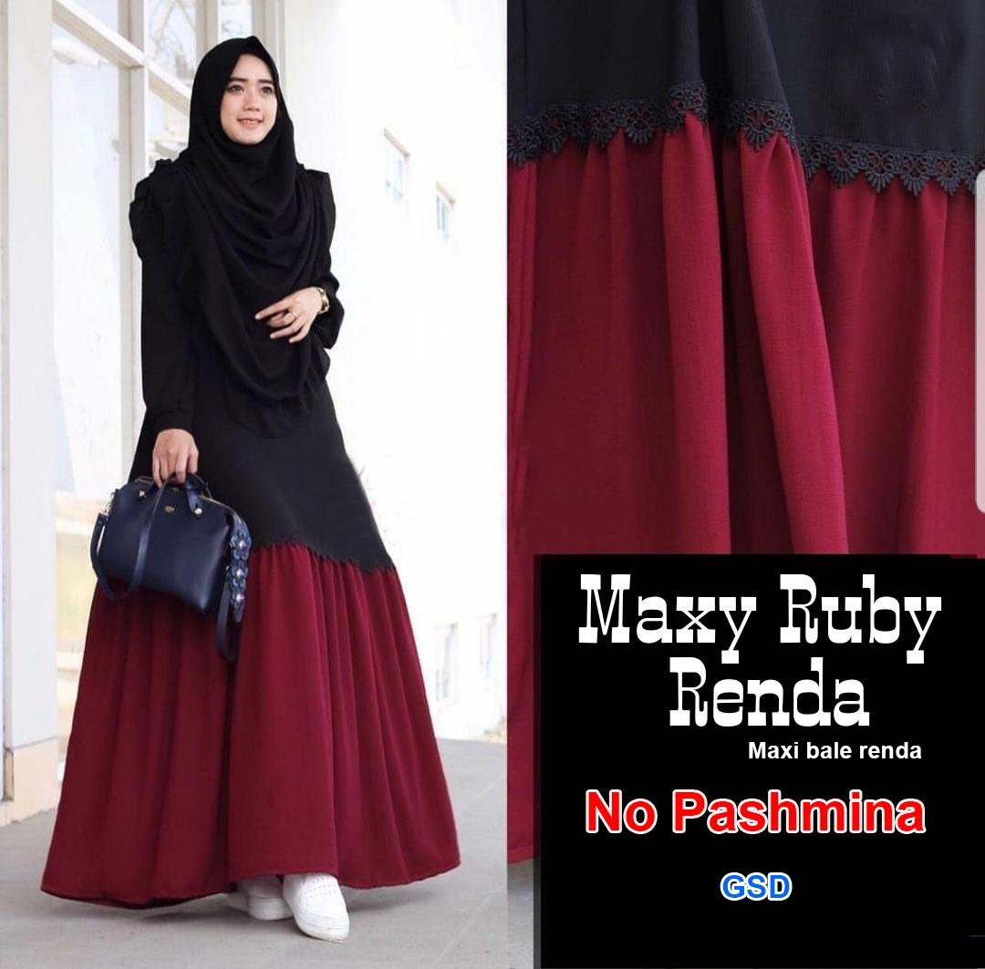 GSD - Baju Wanita Muslim / Baju Gamis / Baju Kurung / Baju Muslimah / Maxi Dress Bale Renda