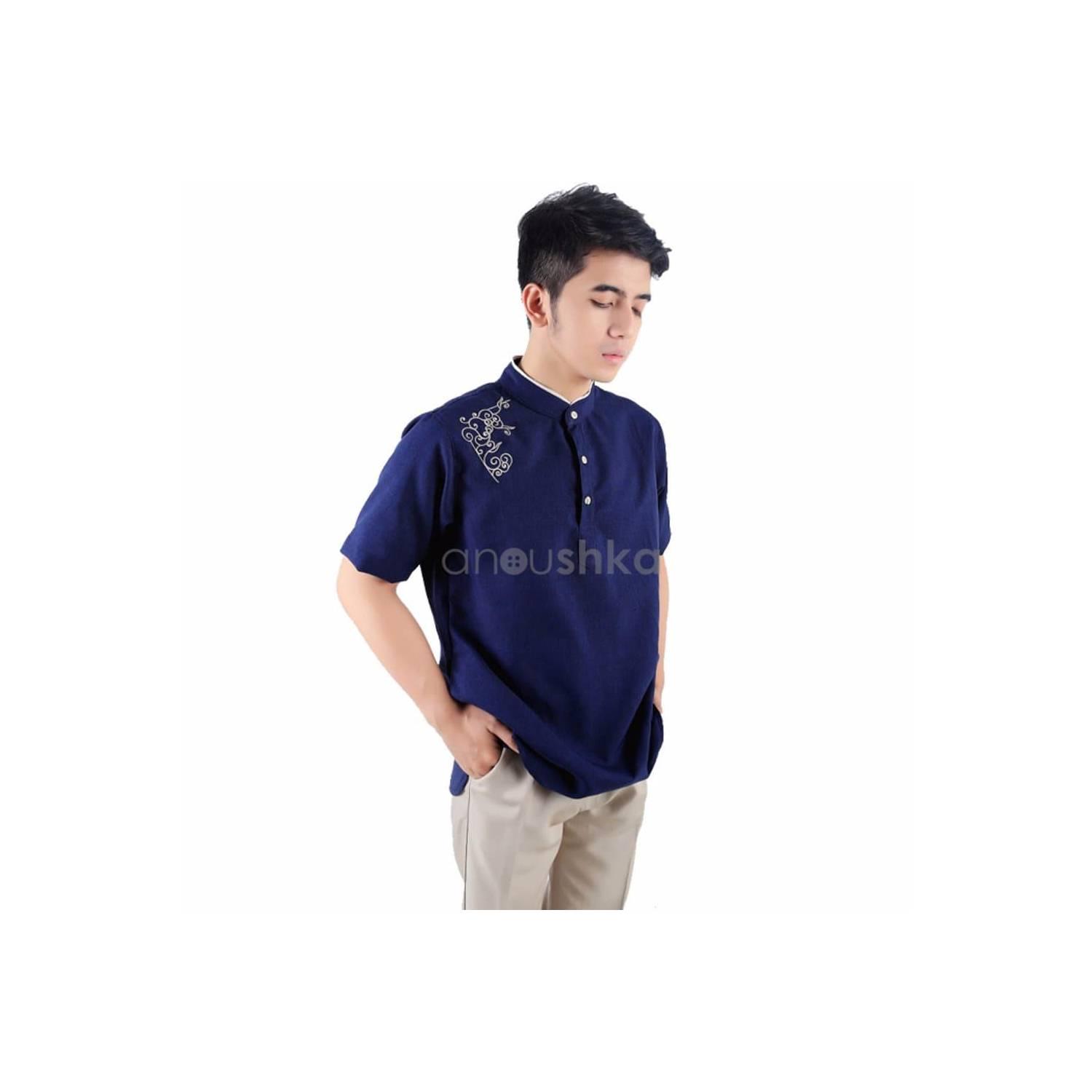 TERLARIS BAJU KOKO RAIHAN NAVY ORIGINAL KEMEJA KOKO BAJU MUSLIM