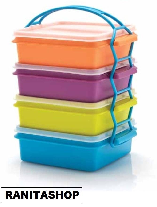Tupperware Carry All Set - Rantang 4 susun warna warni - Toko RANITASHOP
