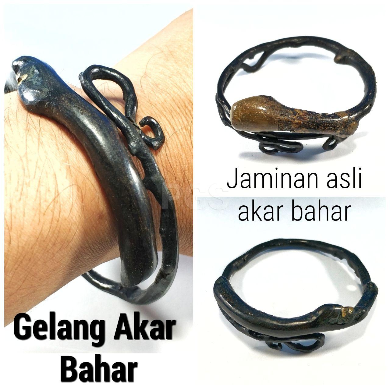 GELANG AKAR BAHAR HITAM BONGGOL DAN POLOS ORIGINAL