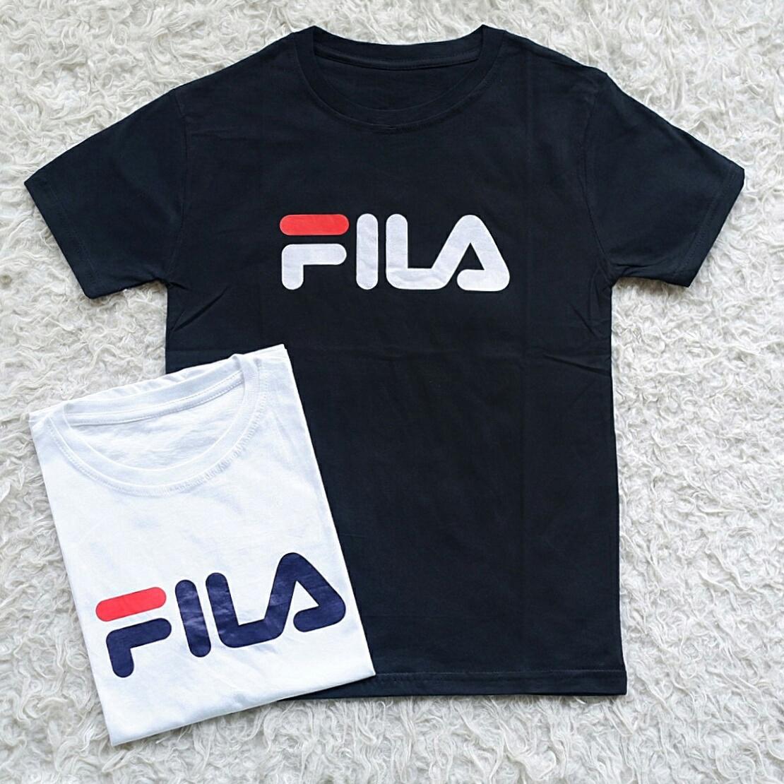 ... T-SHIRT FILA UNISEX WANITA COTTON BLOUSE CEWE ABG KAOS OBLONG WANITAIDR48000. Rp 48.000