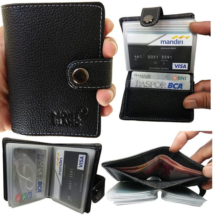 Dompet Kartu Kredit / Dompet ATM Multifungsi Bahan Kulit Sapi ASLI