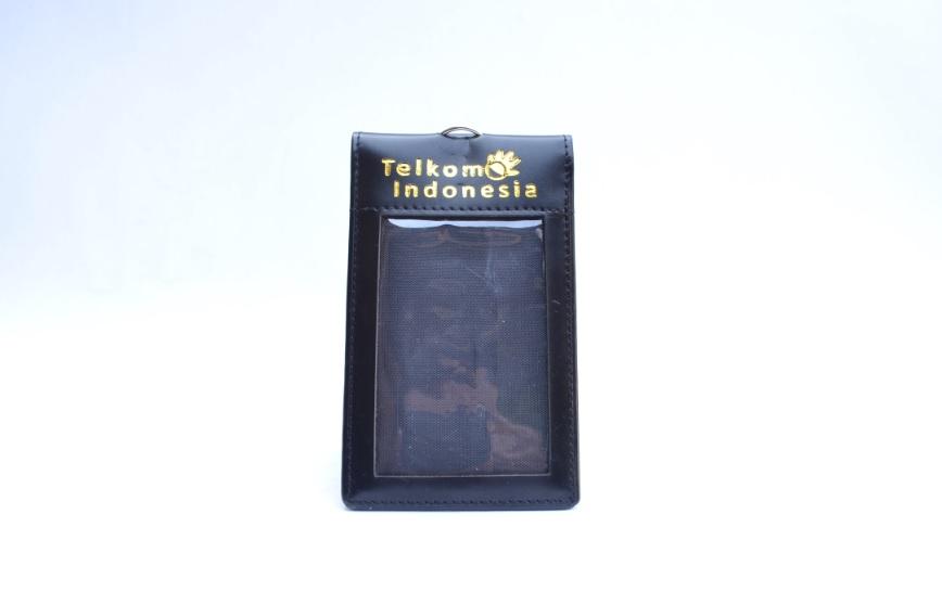 Dompet ID Card Holder Kulit Logo Telkom