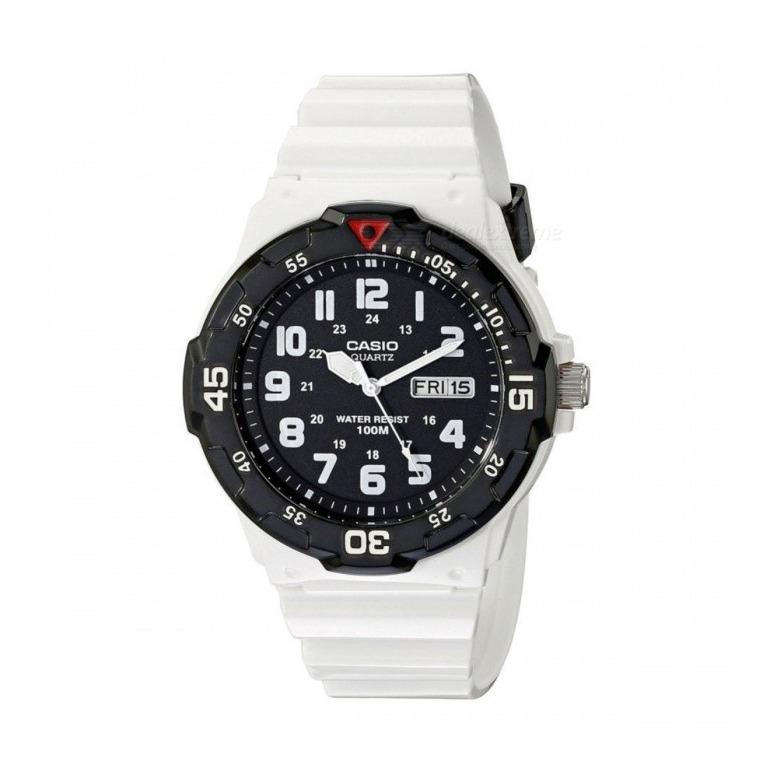CASIO MRW-200HC-7BVDF - Jam Tangan Pria - Bahan Tali Resin - White - Black